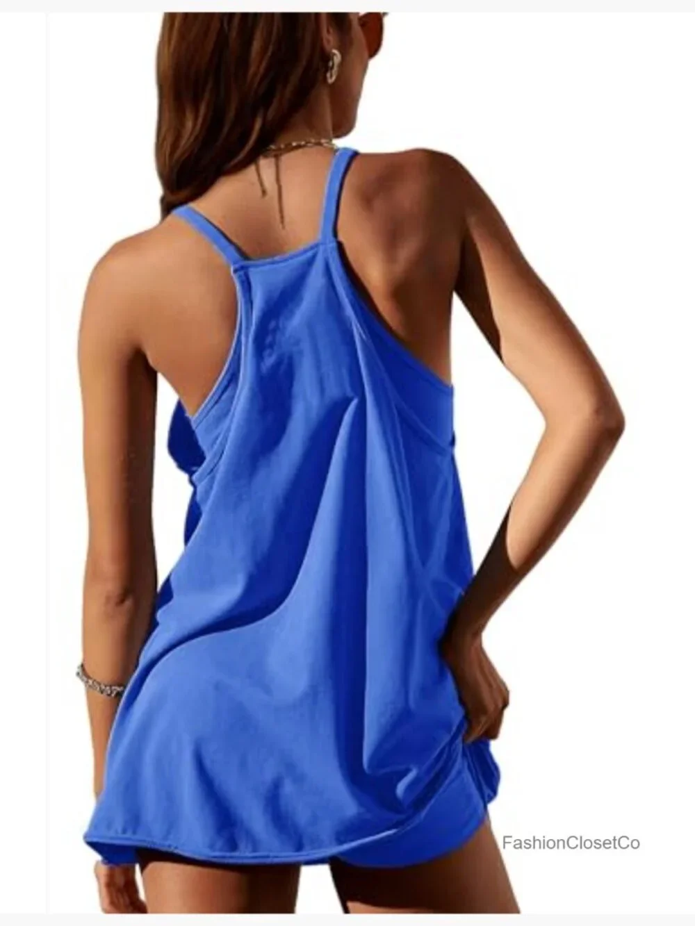 Sleeveless Athletic Mini Dress with Built-in Shorts Pockets - Picture 3 of 7